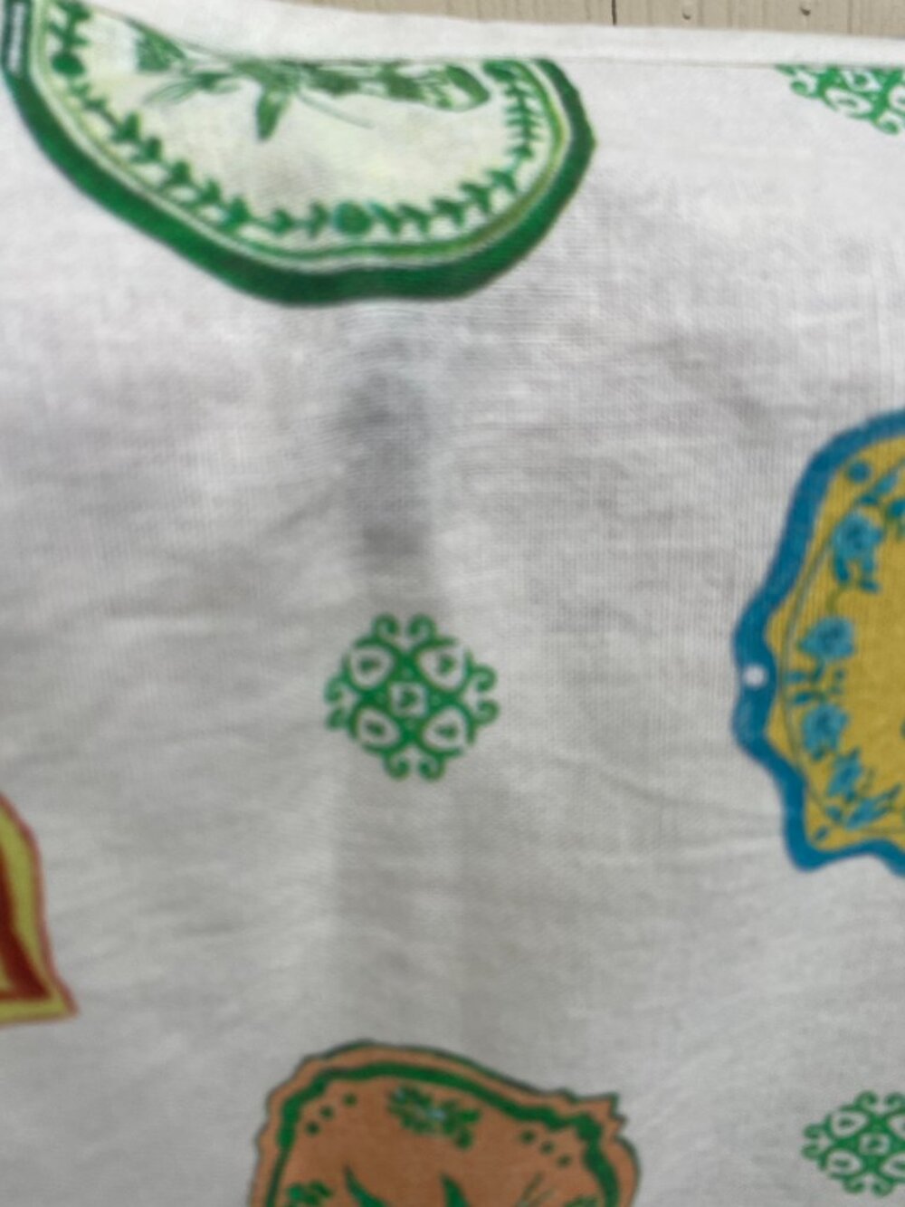 Maison d’Amelie Linen Blend Wide Leg Pants Print Pockets Medium - Picture 9 of 11